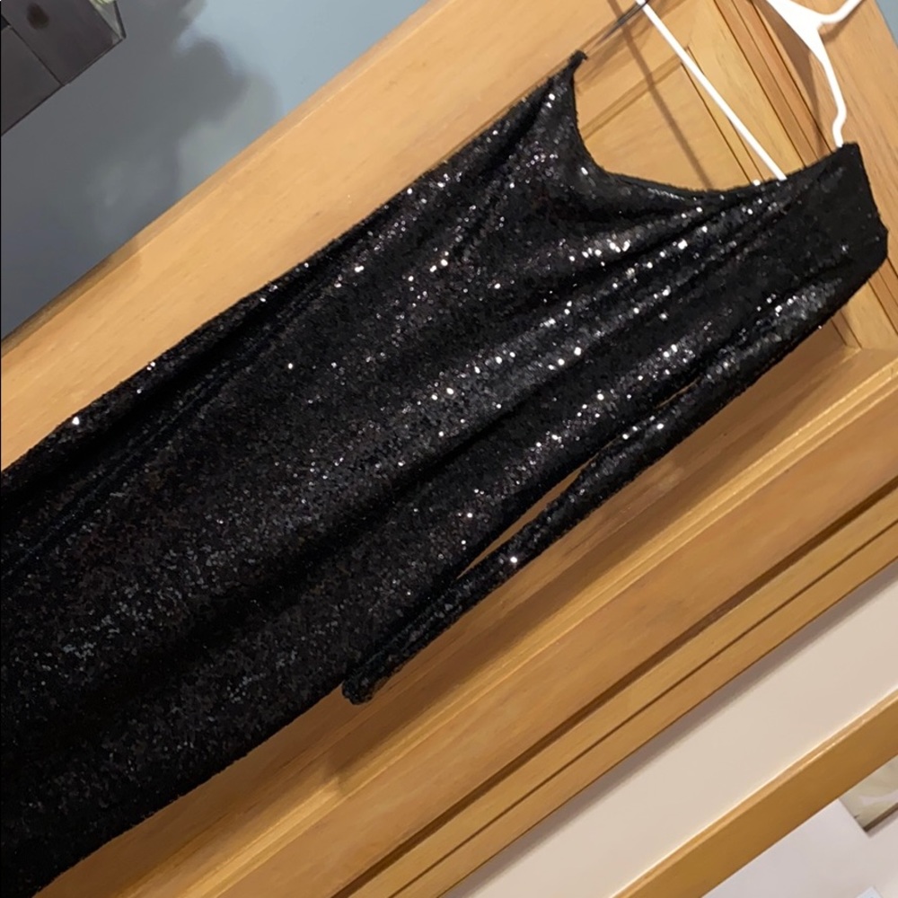 Black sequin dress